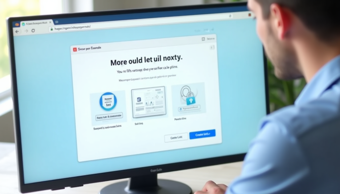realistic screenshot of Sync.com share menu with create link option highlighted